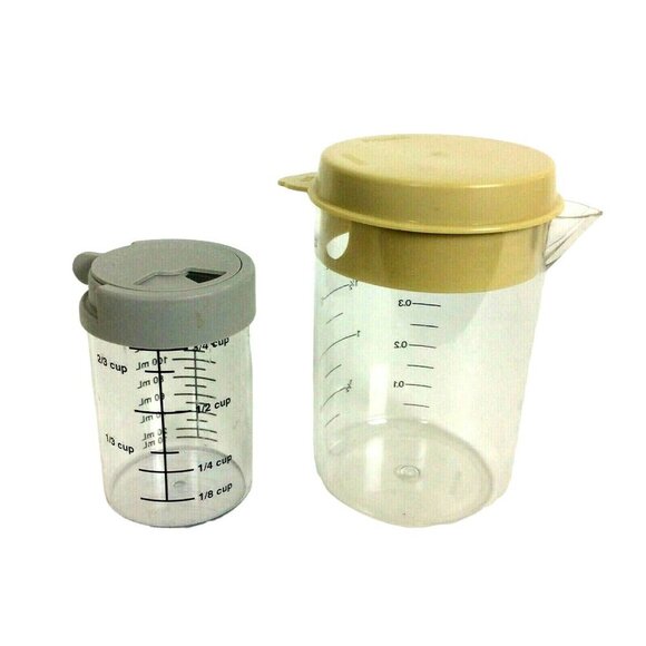 Pampered Chef Measuring Cups Set Of 2 Dry Wet Kitchen Cooking Baking - Picture 2 of 8